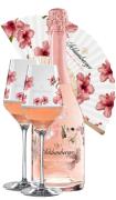 Schlumberger Rosé Spring Edition Brut Klassik im Sparkling Spring Paket mit Fächer und zwei Gläser