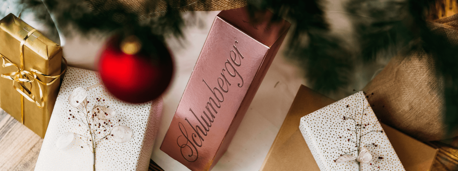 Hero Image Weihnachtsgruesse Rose Brut im rose Geschenkkarton