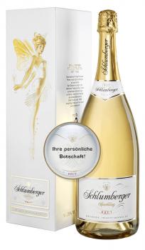 Schlumberger Sparkling Brut 3 Liter Flasche in Geschenkverpackung mit personalisierbarem Etikett