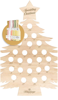 Schlumberger Adventskalender mit 24 brut und Secco Sektflachen 0,2L