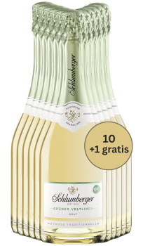 Paket mit 10+1 gratis Grüner Veltliner Bio Brut Flaschen von Schlumberger