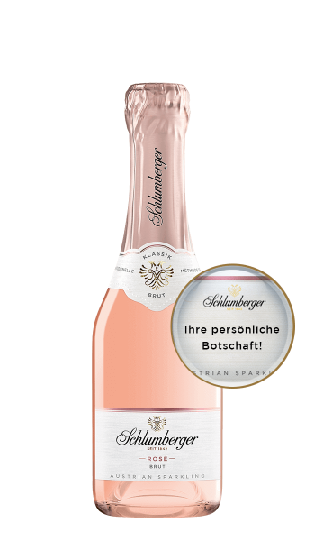 Schlumberger Rosé Brut mit personalisierbarer Etikette 0,2L
