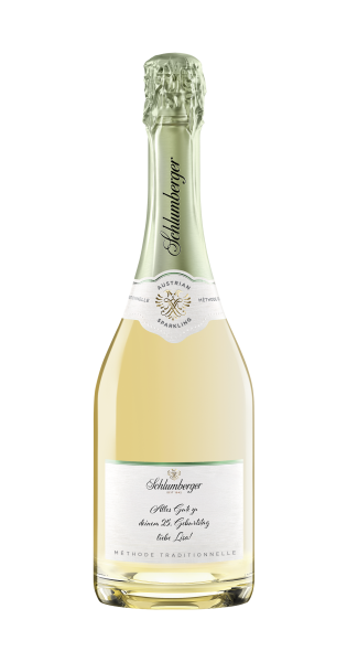 Bio Grüner Veltliner Brut Personalisierbar 0,75L personalisiert mit Schrift geschwungen