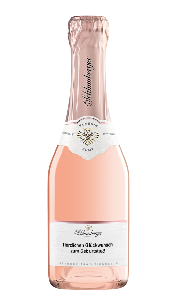 Schlumberger Rose 0,2L personalisiert mit geradliniger Schrift