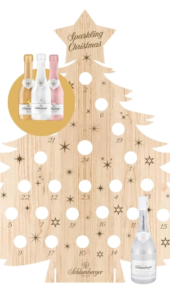 Schlumberger Adventskalender mit 24 Secco Sektflaschen 0,2L