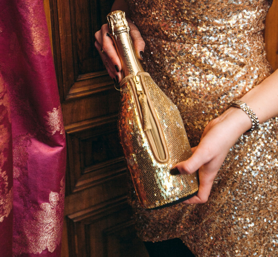 Schlumberger Sparkling Brut Klassik 0,75 Liter Flasche im Paillettenkühler