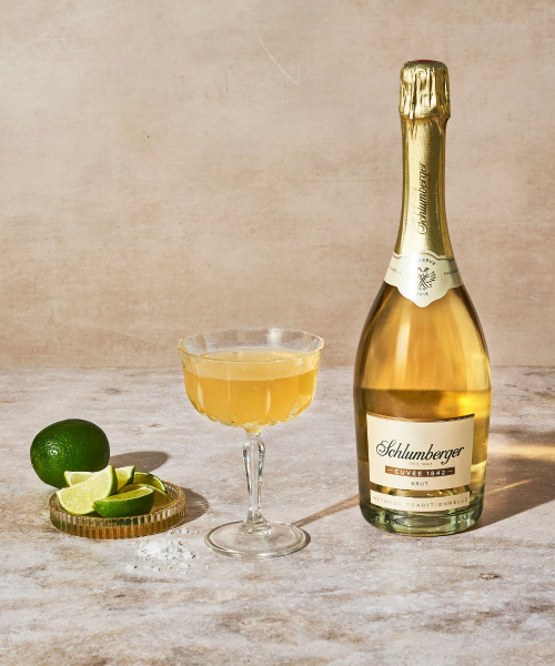 Sparkling Tommy's Margarita in Champagner Schale