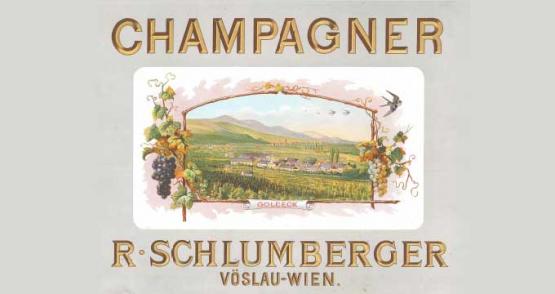 Schlumberger Champagner Etikett